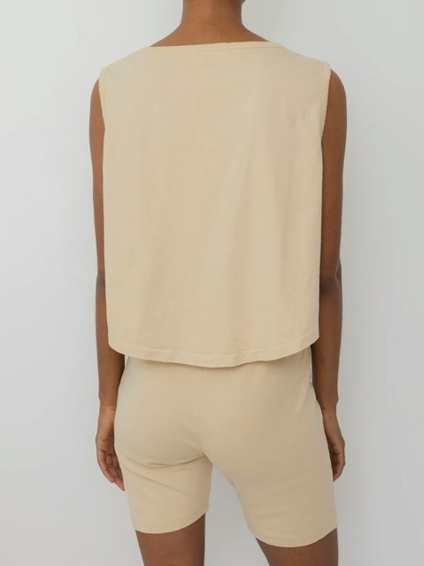 Nwot Wol Hide Wide Cotton Tank In Barley Size M — image 3 of 3